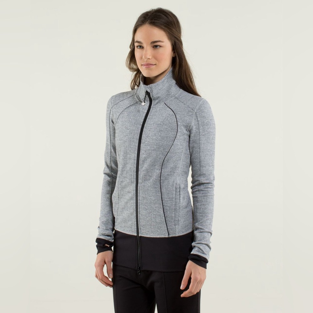 lululemon nice asana jacket *herringbone size 6